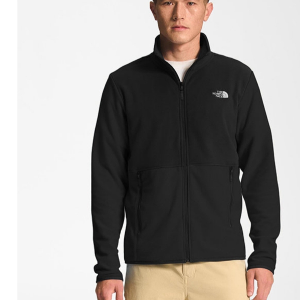 HP 🎉 north face reversible black & gray glacier full zip fleece jacket